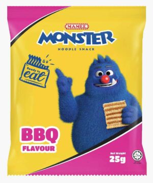 Namee Monster BBQ Noodles Snack Multi Pack Full Case (10x10x25g)