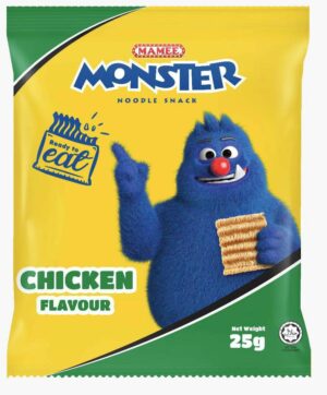 Namee Monster Chicken Noodles Snack Multi Pack Full Case (10x10x25g)